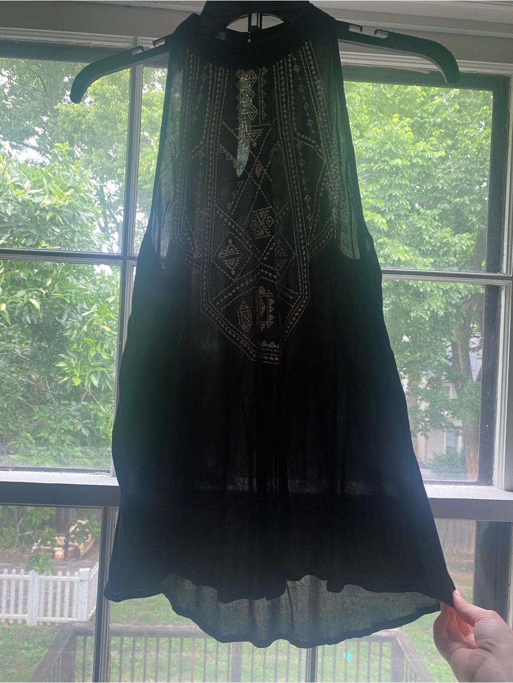 Boho embroidered top
